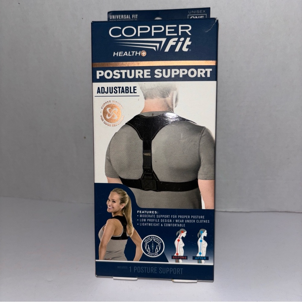 Copper Fit Posture Support Unisex OSFM 33”-44” chest Adjustable New In Box